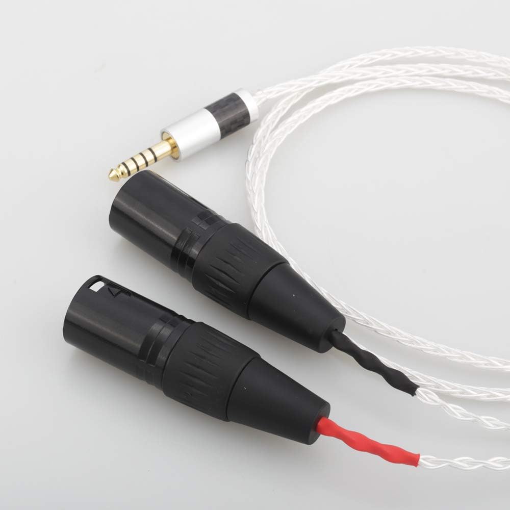 8 Cores Silver Plated 4.4mm Balanced Male to Dual 2x 3pin XLR Balanced Male Audio Adapter Cable (Length : 1.5m)