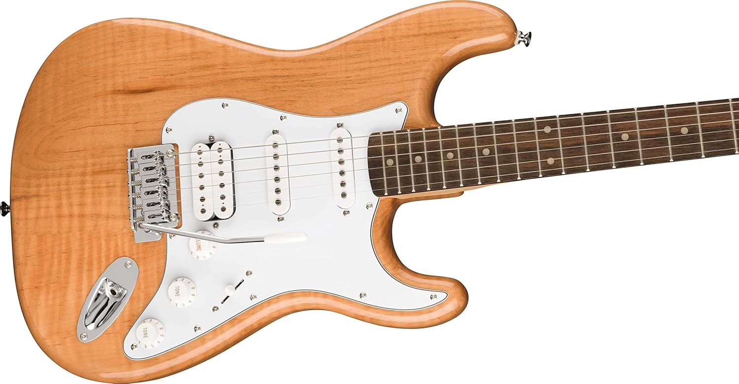 Fender Affinity Stratocaster HSS - Natural Bundle with Frontman 10G Amplifier, Gig Bag, Tuner, Instrument Cable, Strap, Picks, and Austin Bazaar Instructional DVD