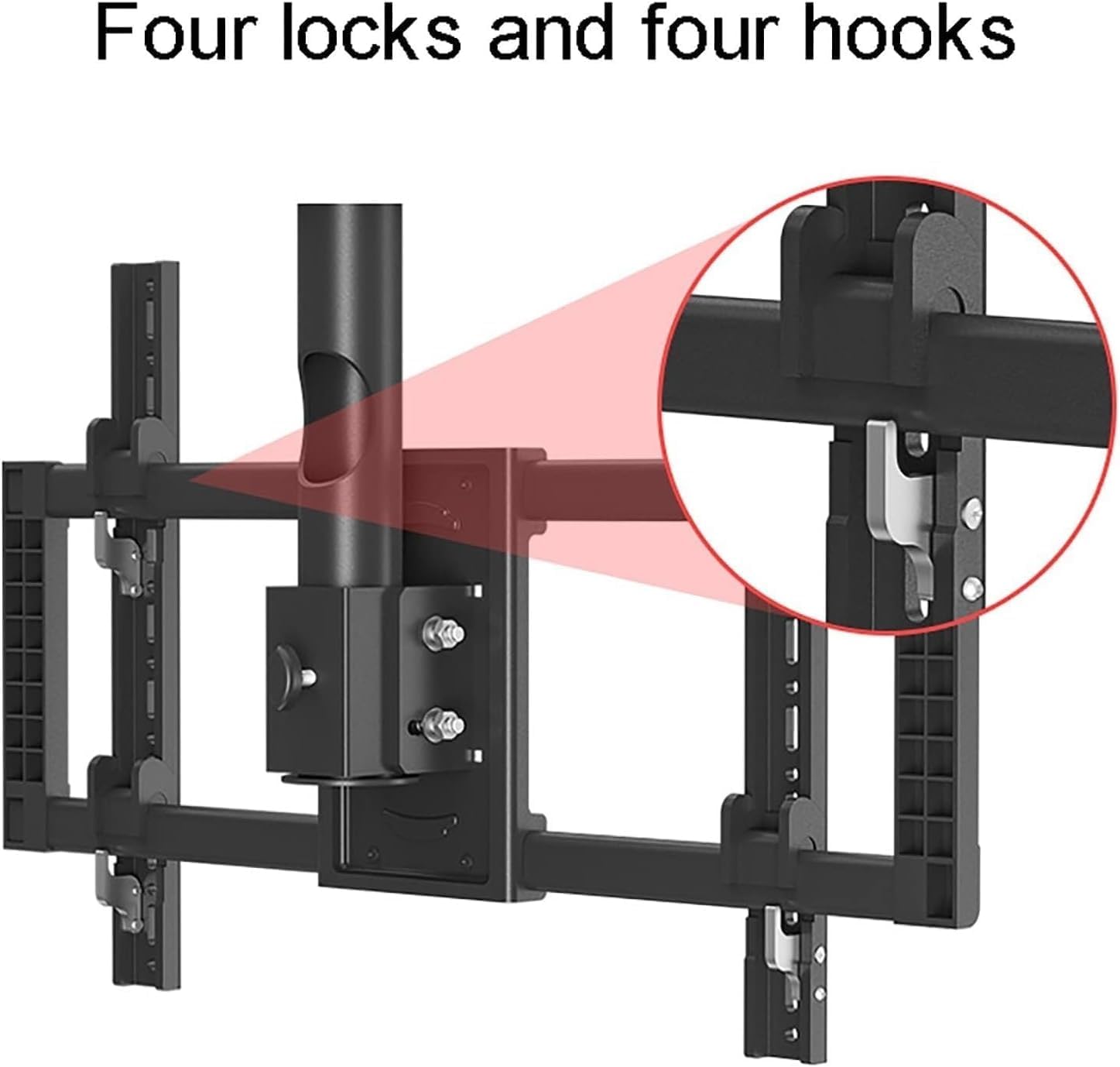 Monitor Mount tv Wall Mount Adjustable Ceiling TV Mount Bracket LCD TV 360 Degree Rotating Frame Stand Fits 37-85inch TVs