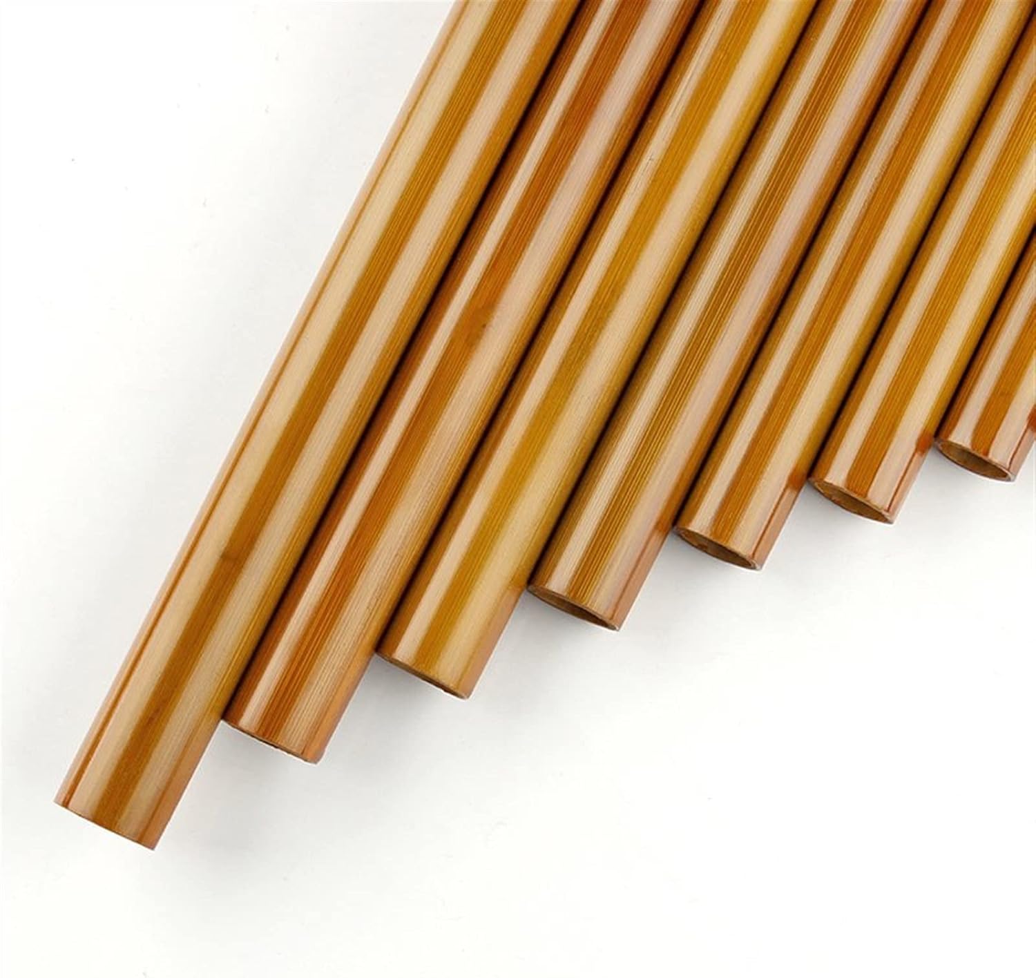 15 Pipes Brown Pan Flute G Key Pan Pipes Woodwind Instrument Bamboo Pan Flute (Color : Left)