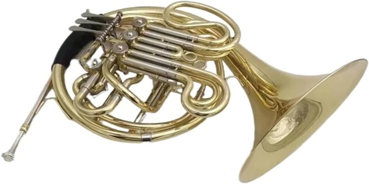Brass French Horn French Horn Double 4 Keys F/Bb Brass Musical Instrument With Case