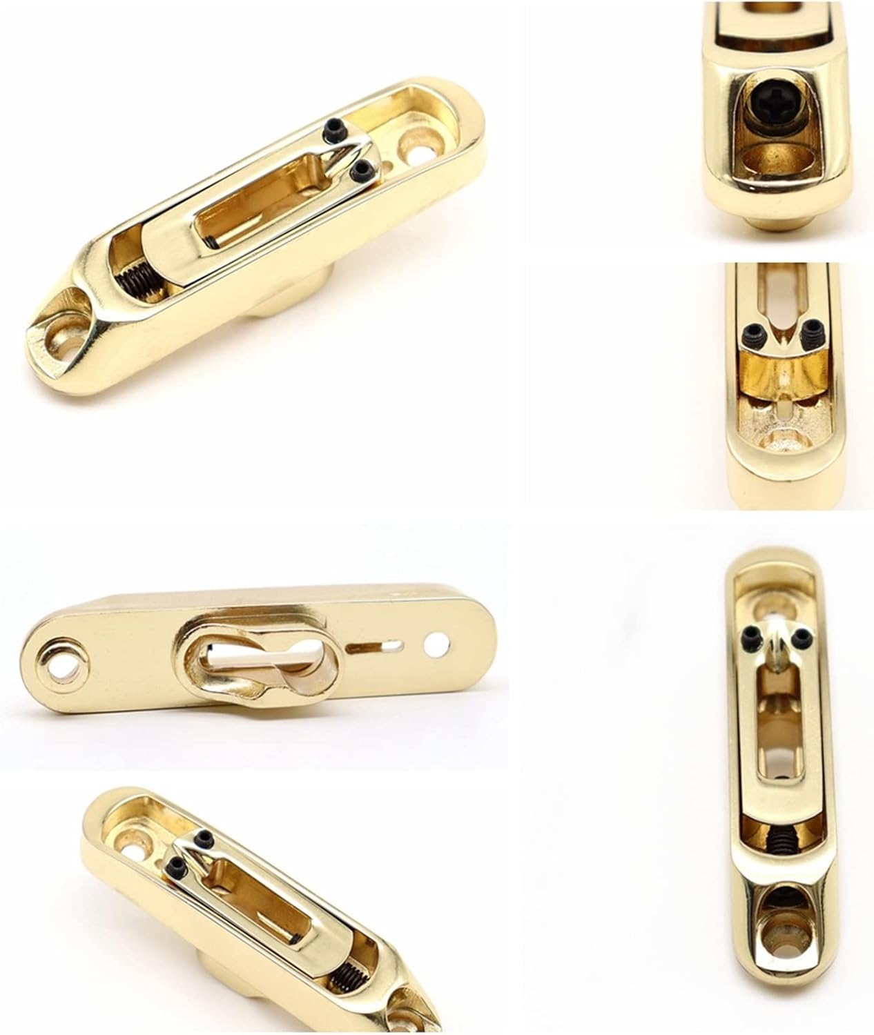 Guitar Bridge 5 Pcs Guitar Bridge Sadlles Single Individual Bridge Saddles Tailpiece Set for 5 String Electric Guitar Bass Parts (Color : 5pcs Gold)