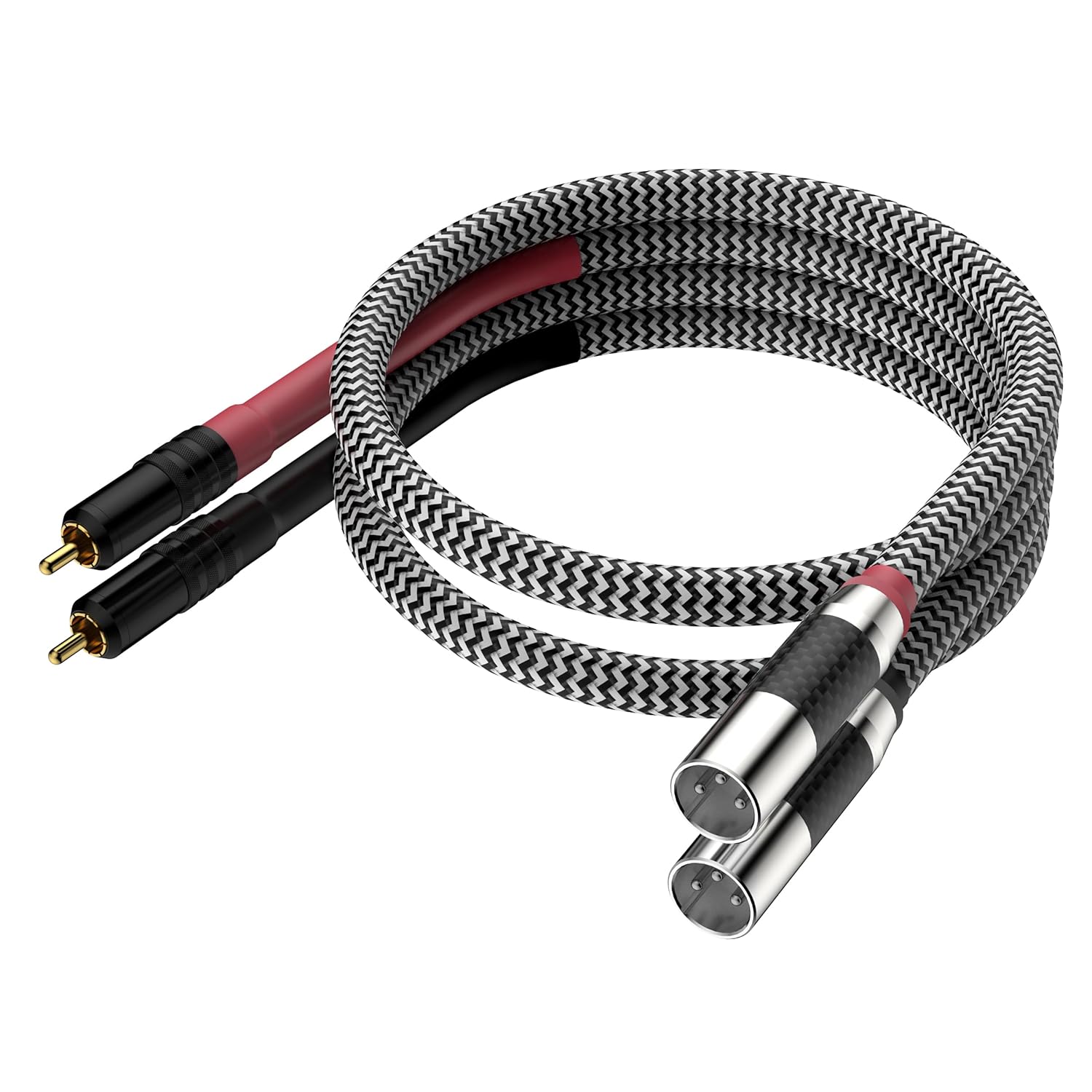 Balanced Audiophile RCA to XLR Female Connections Cables, HiFi Interconnect for Home Theater, HDTV, Amplifiers, Hi-Fi System (2M/6.6FT)