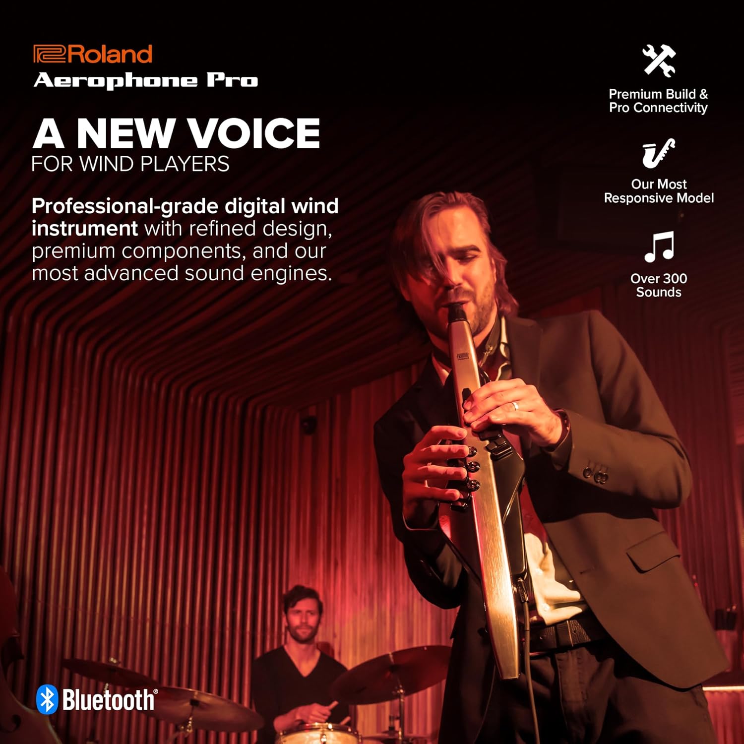 Roland AE-30 Aerophone Pro | Professional Digital Wind Instrument | OLED Display | Premium Build & Pro Connectivity | Powerful Onboard Editing Tools | Over 300 Sounds | Bluetooth Connectivity