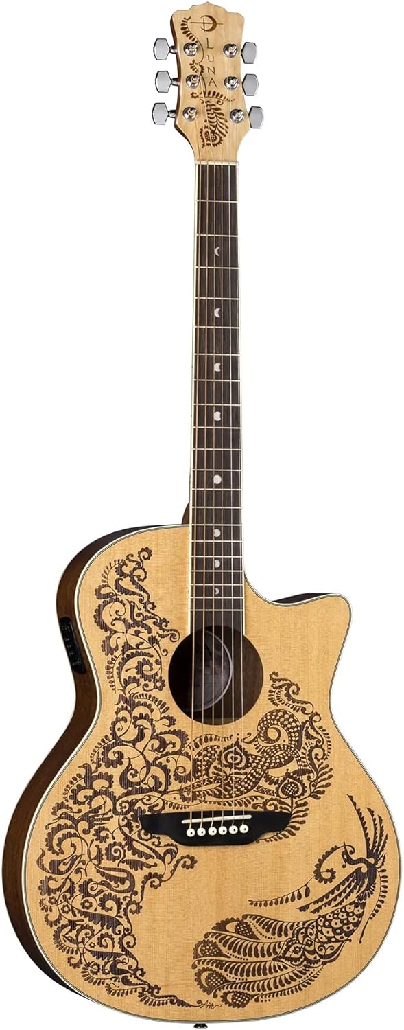 Luna Henna Paradise Select Spruce Acoustic Electric Guitar