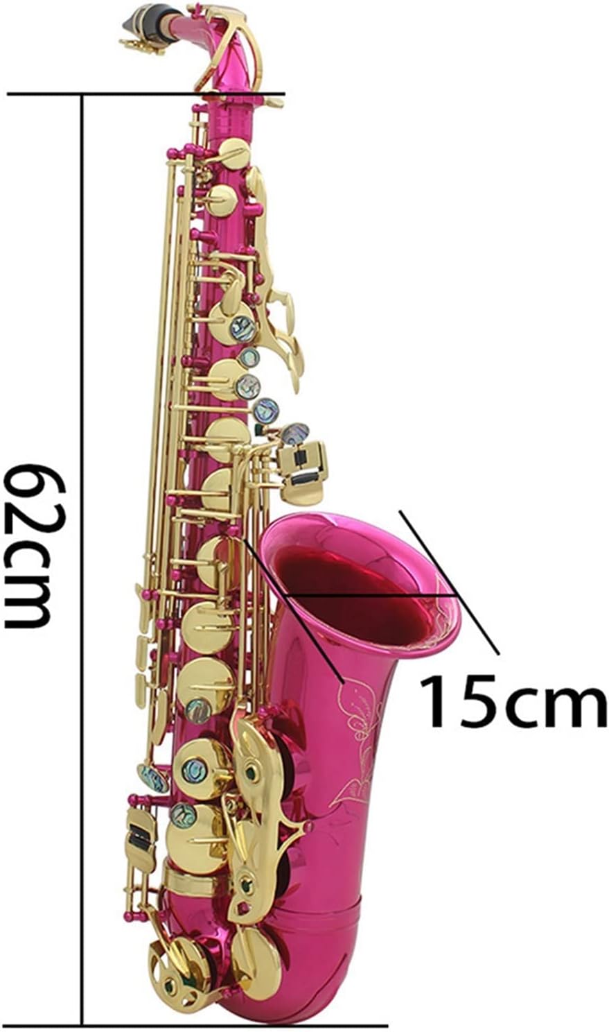 EB Alto Saxophone Woodwind Instrument Abalone Shell Brass Sax with Musical Instrument Parts Beginner Saxophone