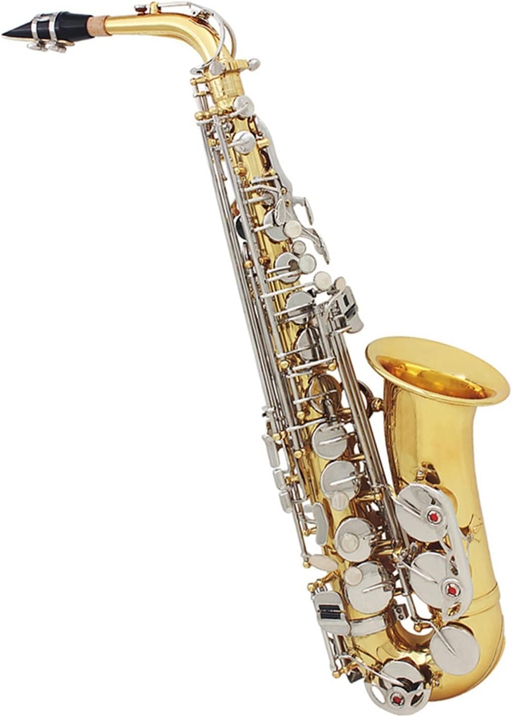 EB Alto Saxophone Electrophoretic Gold E Flat Musical Woodwind Instrument