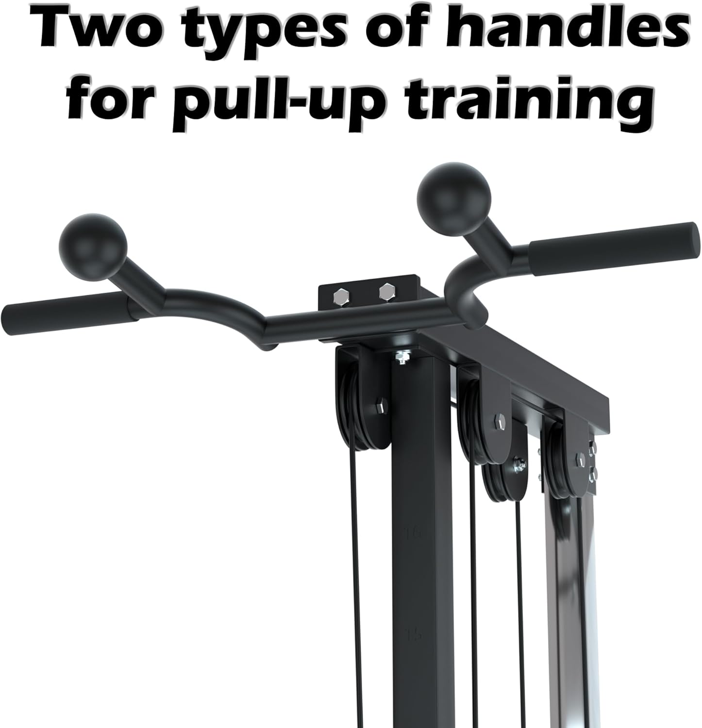 VIVITORY LAT Pull Down and Low Row Cable Machine - 16 Height Adjustable Pulley System for Full Body Workout, Maximum Weight Capacity 400lbs, Perfect for Home Gym, Includes Additional Handle