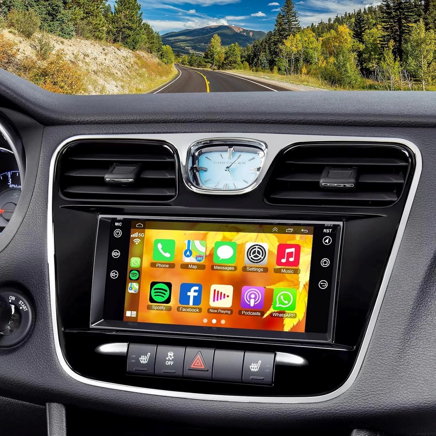 Car Radio Bluetooth for 2010 Dodge Ram Pickup, with 7