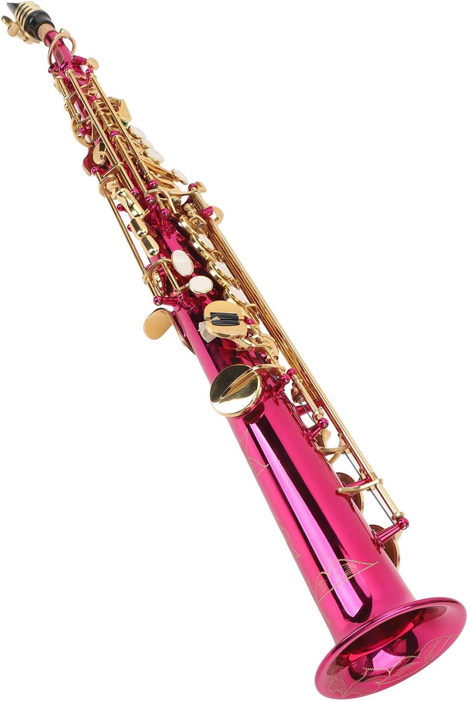 Acouto Straight Soprano Saxophone Bb Soprano Saxophone Straight Kit Beginner Intermediate Kit Musical InstrumentsBand & OrchestraWind & Saxophones