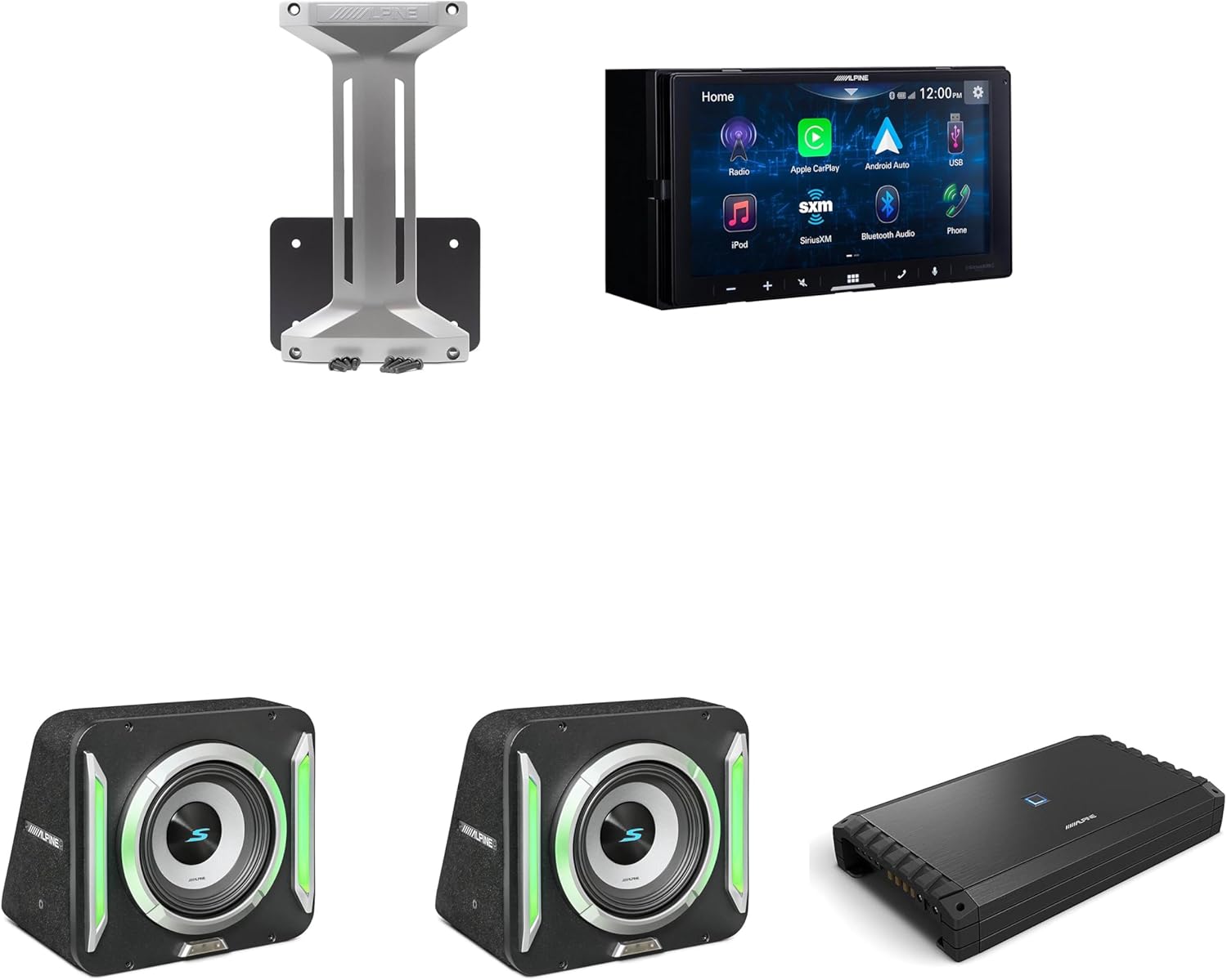 Alpine iLX-W670-S Receiver & (2) S2-SB12 PrismaLink™ S2-Series Sealed 12