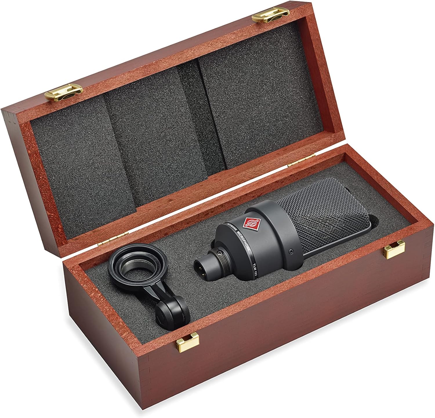 Neumann TLM 103-MT Large Diaphragm Cardioid Microphone, Black, XLR & Neumann EA 4 Shockmount for TLM102, TLm103 TLM107, and Sennheiser MK4