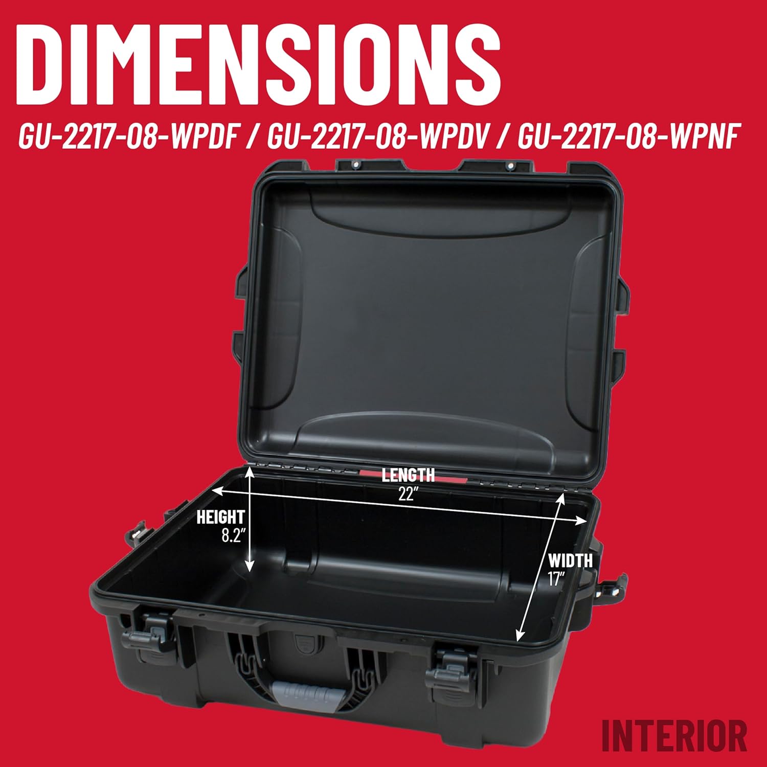 Gator Cases Titan Series Waterproof Utility/Equipment Case with Adjustable Divider Insert, 22