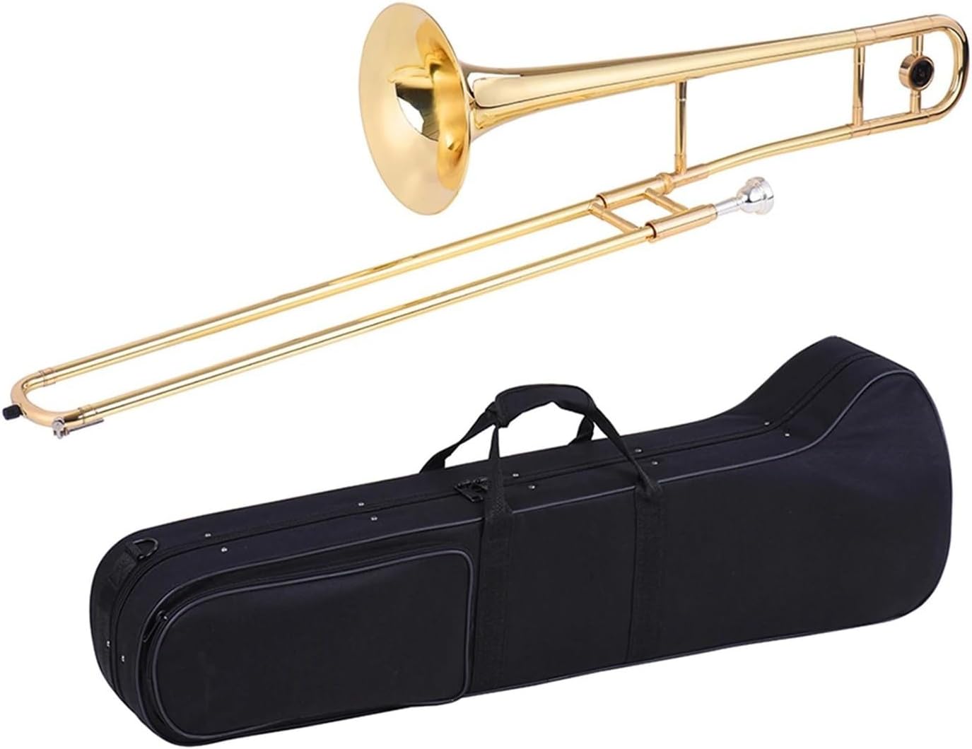 Alto Trombone Brass Gold Lacquer B flat Instrument Set