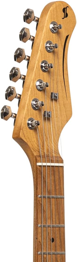 Stagg 6 String Solid-Body Electric Guitar, Right, White (SET-PLUS WHB)