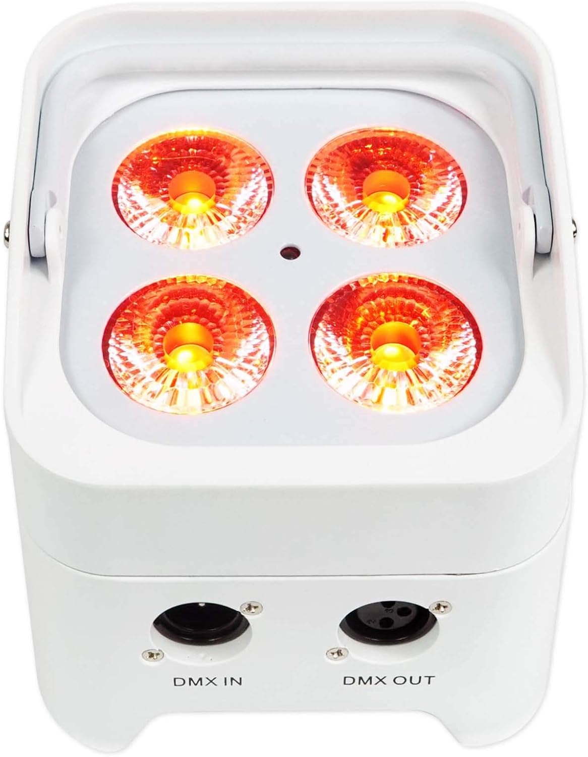 (6) Rockville Best PAR 50 White Rechargeable Wash Lights w/Wireless DMX+Backpack