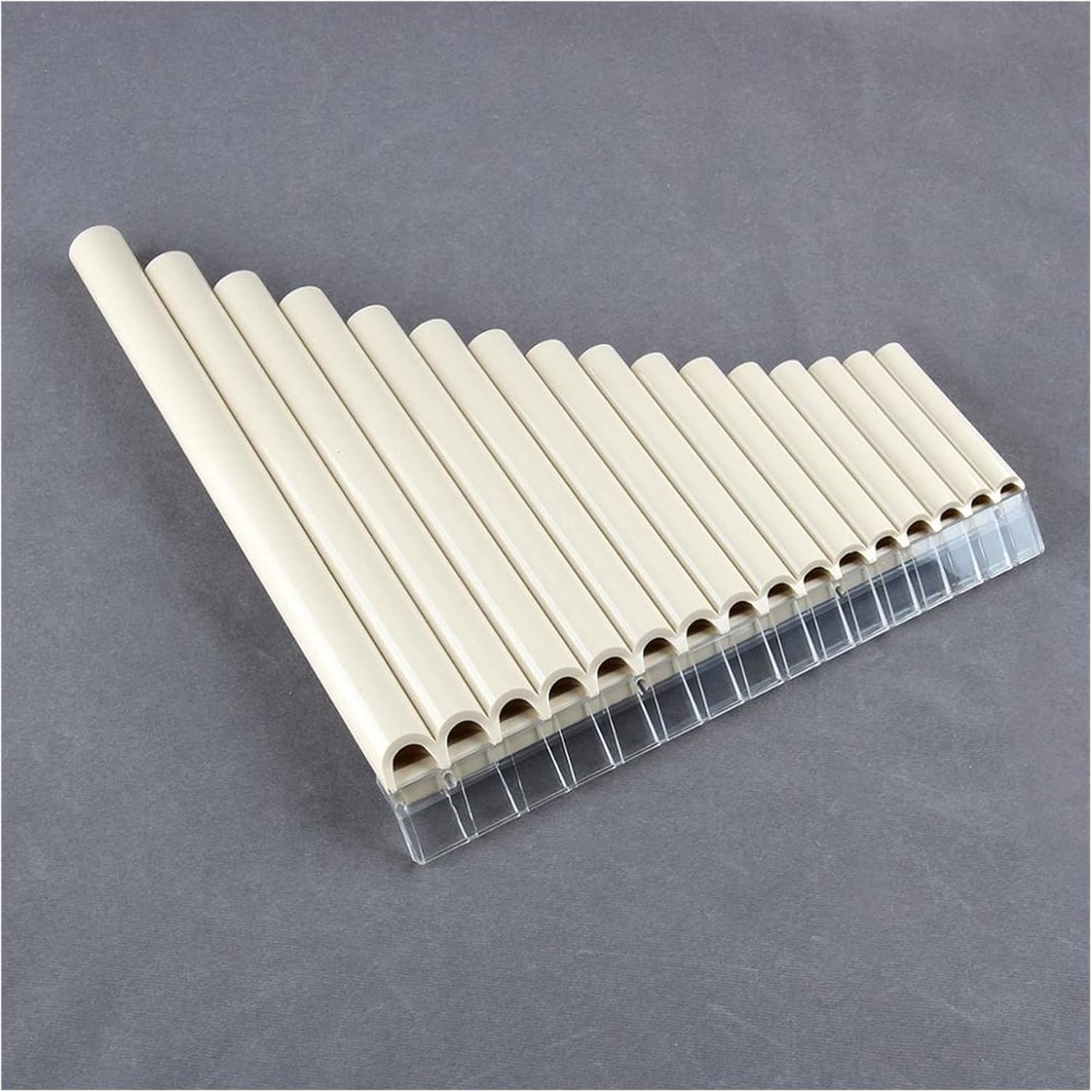 KESHUO 16 Pipes C Key Pan Pipes Woodwind Musical Instrument Bamboo Pan Flute Panpipes (Color : White)