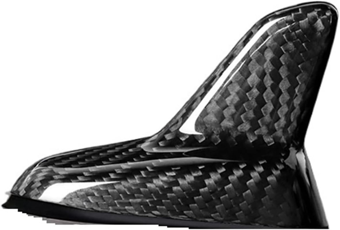 Compatible for VW Golf 7 Tiguan 2011-2021 Carbon Fiber Car Antenna Cover Shark Fin Topper Roof Aerial Trim Auto External Accessories(Black)