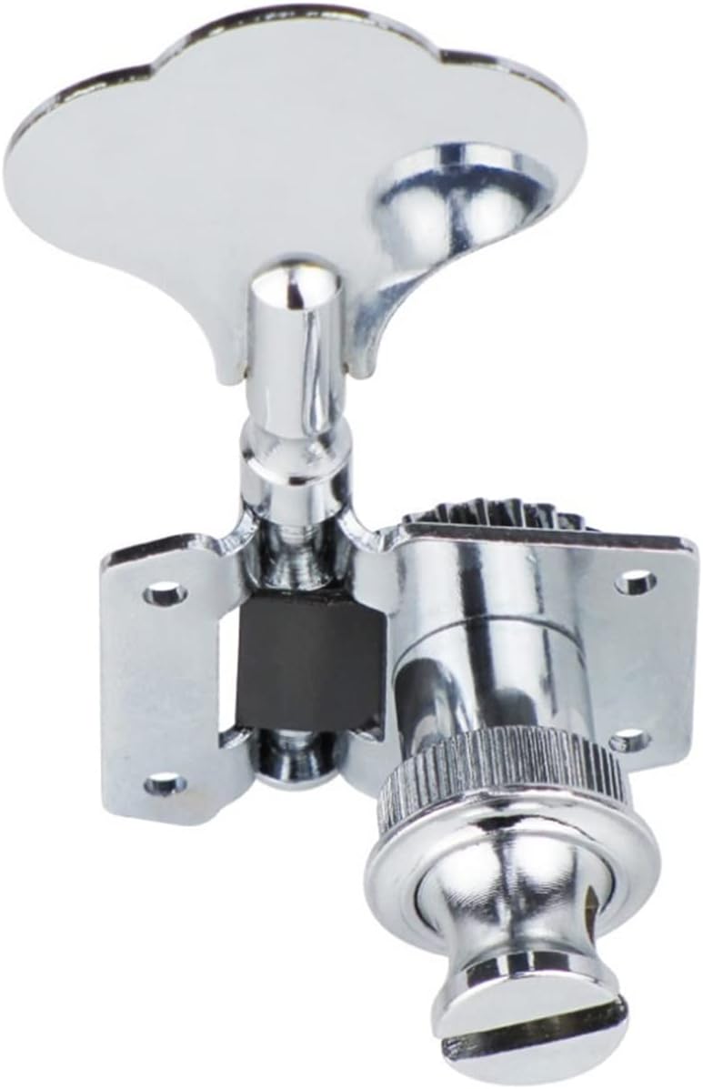 Tuner Machine Head 5 Pcs Bass Machine Heads Tuners 4L1R Tuning Pegs Chrome for 5 Strings Bass Guitar