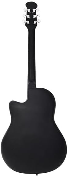 41 inch Cutawary Round Back Acoustic Guitar Spruce Top Grape Hole Black