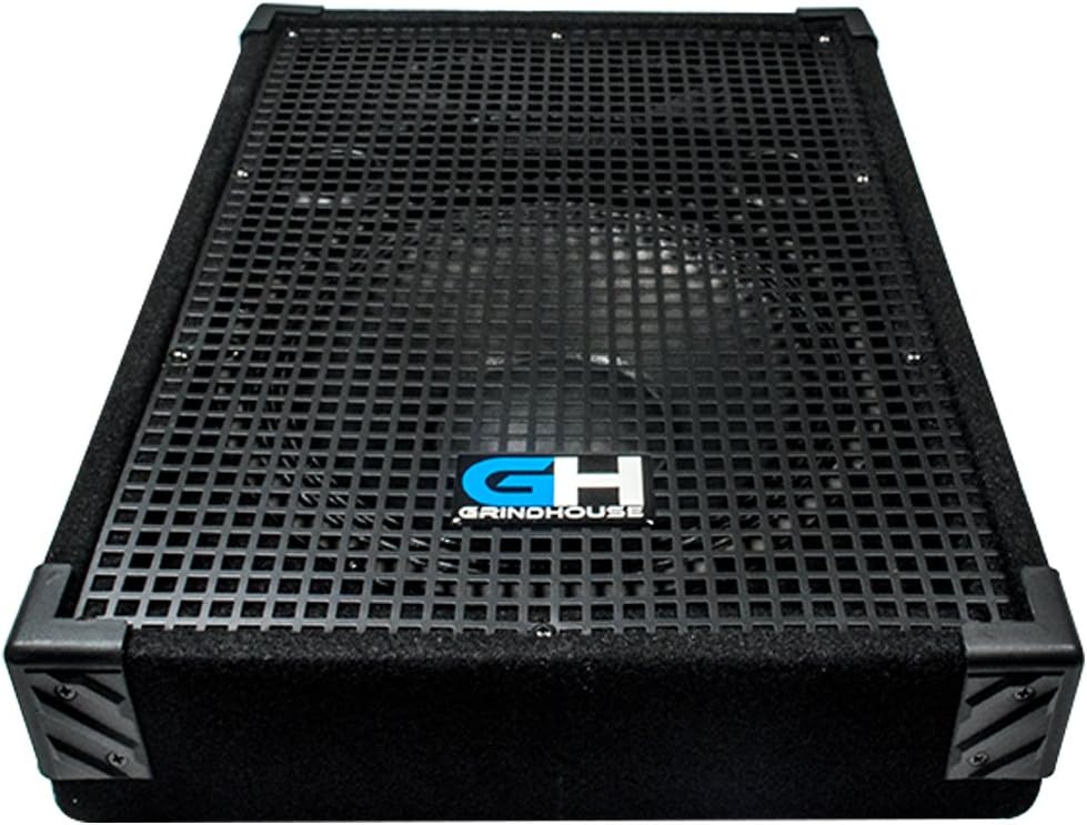 Grindhouse Speakers - GH12M-Pair - Pair of 12 Inch Passive Wedge Floor / Stage Monitors 350 Watts RMS each - PA/DJ Stage, Studio, Live Sound 10 Inch Monitor