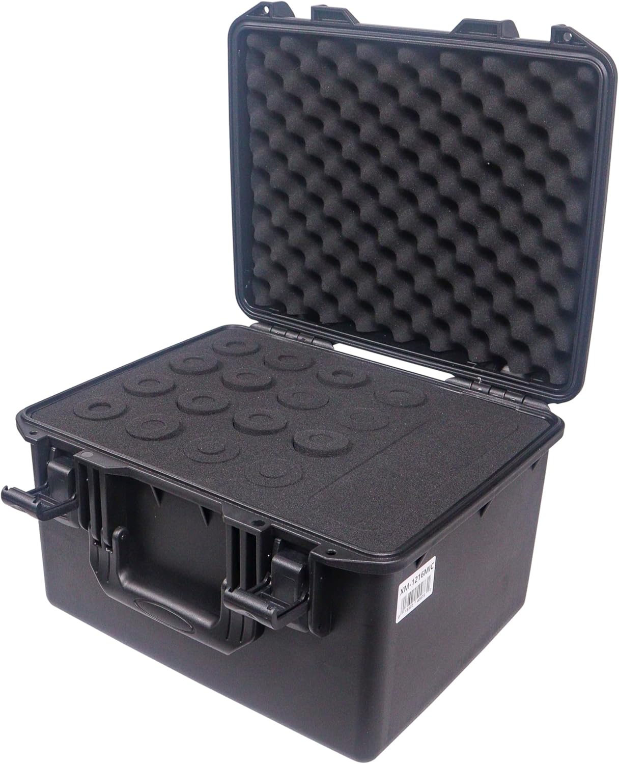 ProX XM-1216MIC UltronX Plastic Water Tight Molded Travel Case Stores up to (16) Wireless and Wired Microphones