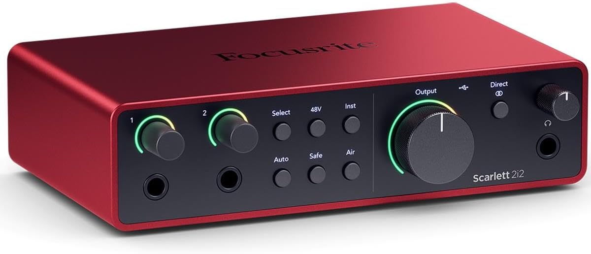 Scarlett 2i2 4th Gen, 2-in, 2-out USB Audio Interface with 2 XLR Cables