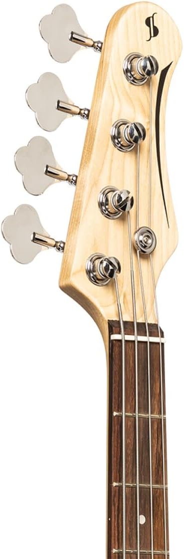 Stagg 4 String Bass Guitar, Right, Black, Full (SBP-30 BLK)