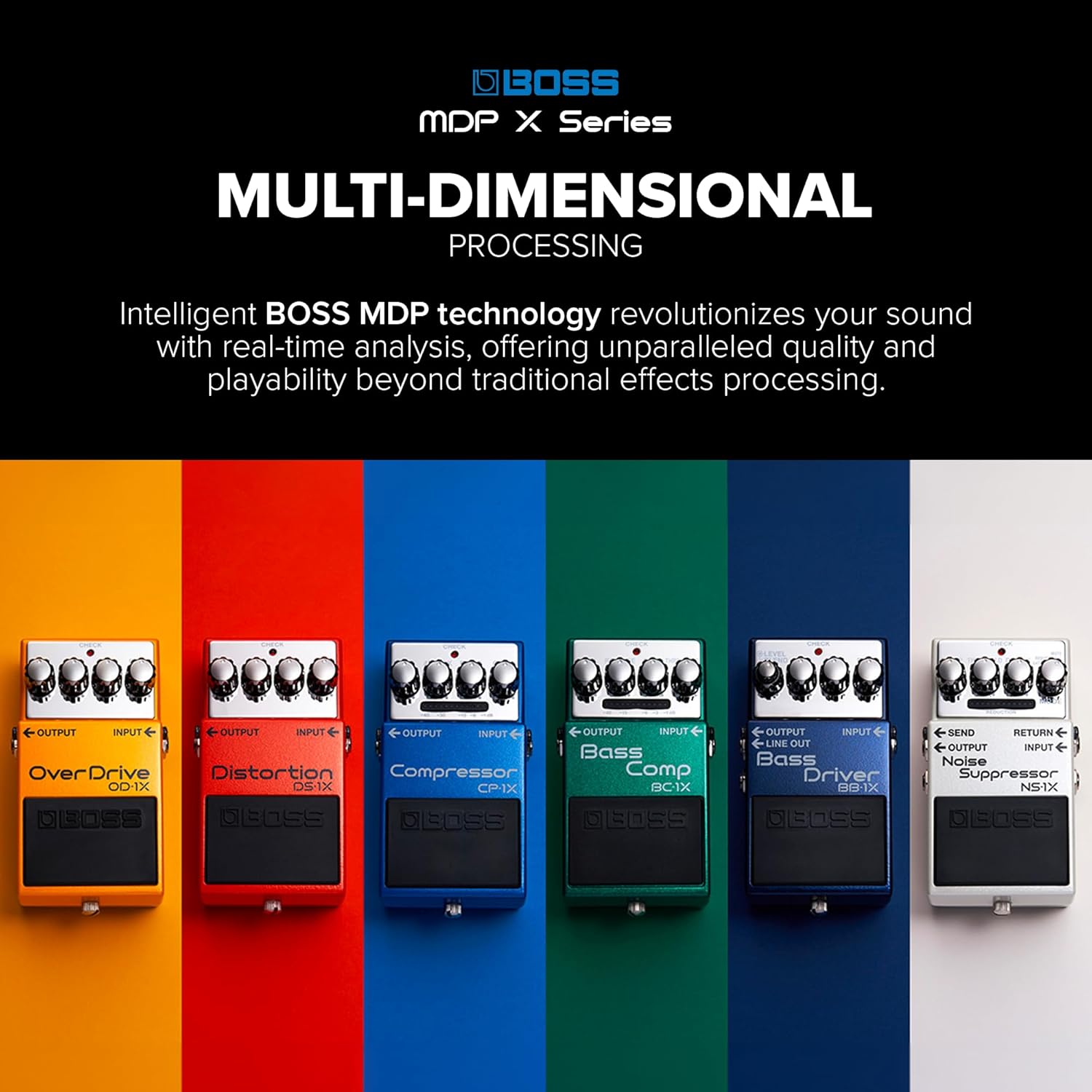 BOSS NS-1X Noise Suppressor | Next-Generation Noise Reducer & Ultra-Fast Gate for Guitar, Bass & Other Instruments | BOSS MDP Technology | Reduction Mode | Intuitive Operation | Send/Return Loop