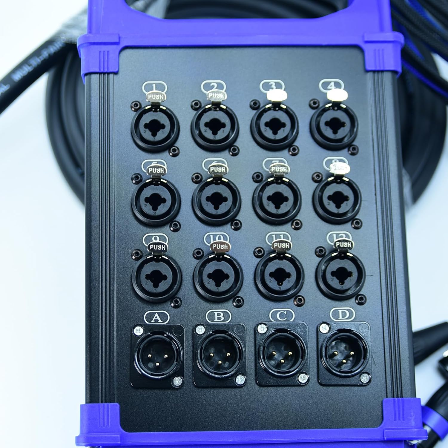 Arklove 12 Send Female 4 Return Male 16-Channel Low Profil XLR 1/4