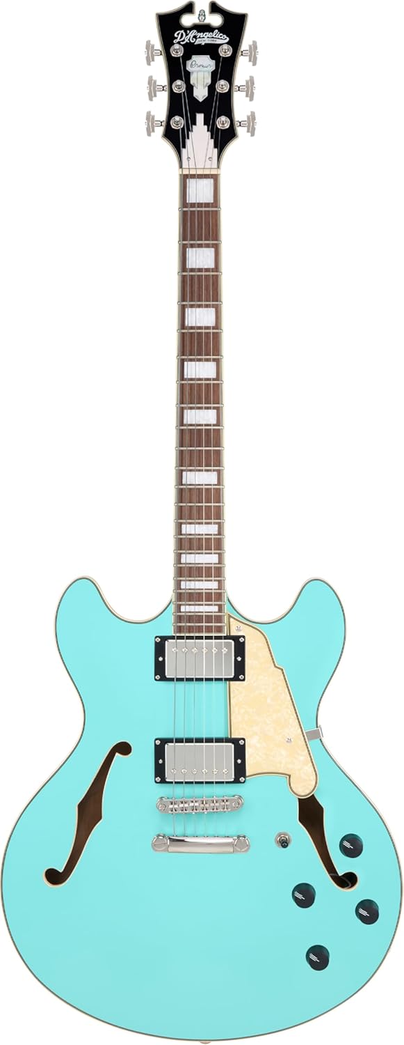 D'Angelico Premier DC Electric Guitar - Surf Green with Stopbar Tailpiece