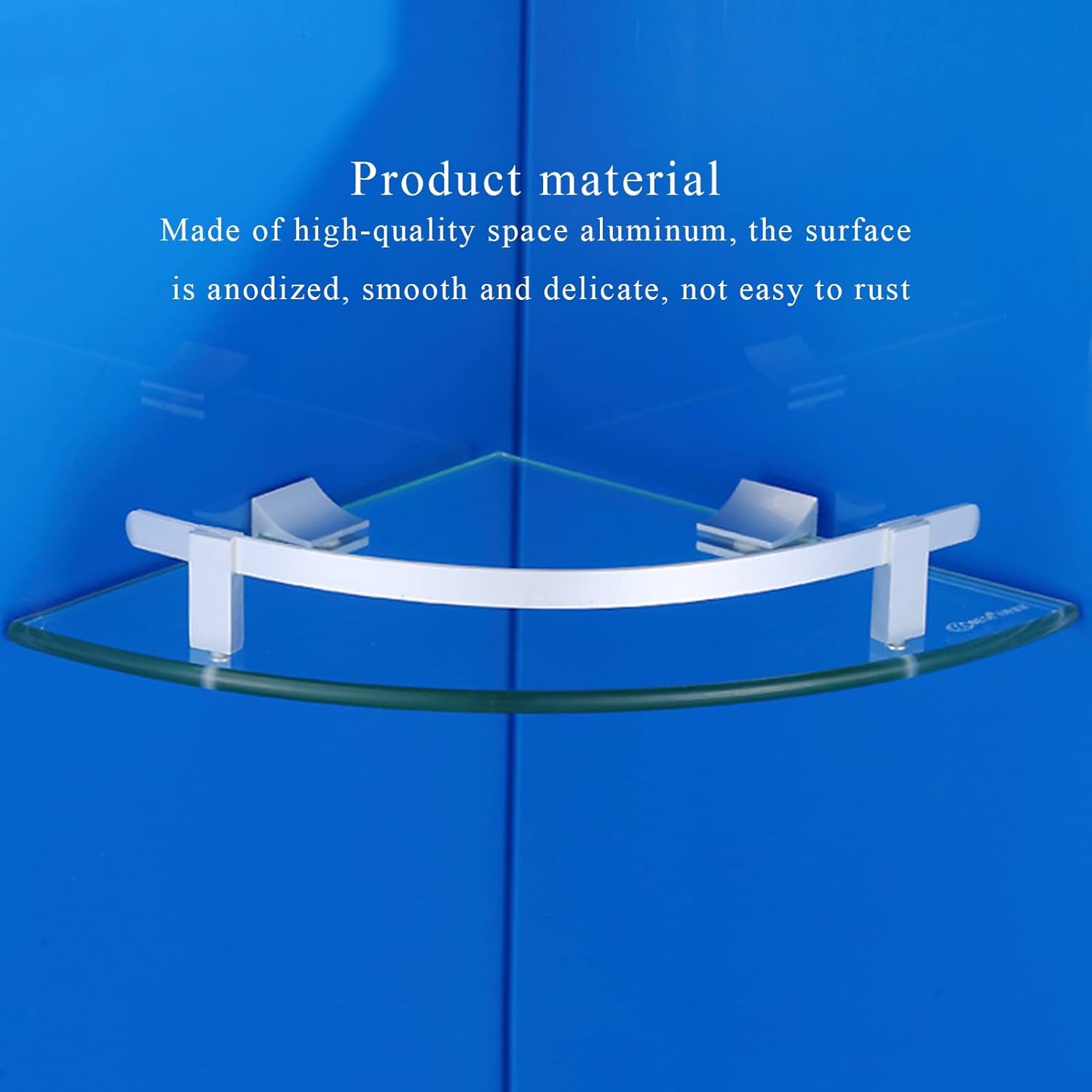 Bathroom Shelves Bathroom Glass Shelf Wall Mount Toughened Glass Corner Shelf with Aluminum Rail Kitchen Storage Organizer Bathroom Accessory Bathroom Furniture.