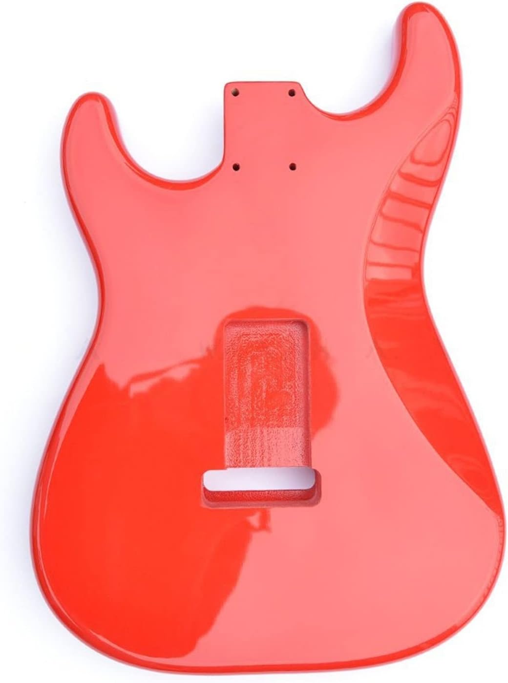 FLFL Real Nitro Alder Wood Crimson Finished Guitar Body SSS 2 Piece Boy for ST Guitar Replacement Unfinished Guitar Kit