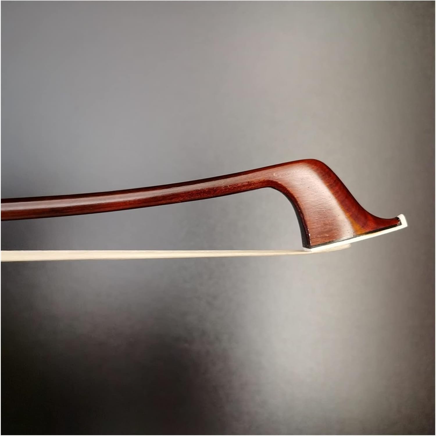 TSTS Bass Bow Brazilwood Round Stick Ebony Frog with Flower Nickel Silver Parts Full Size Violin Bow (Color : 4/4)