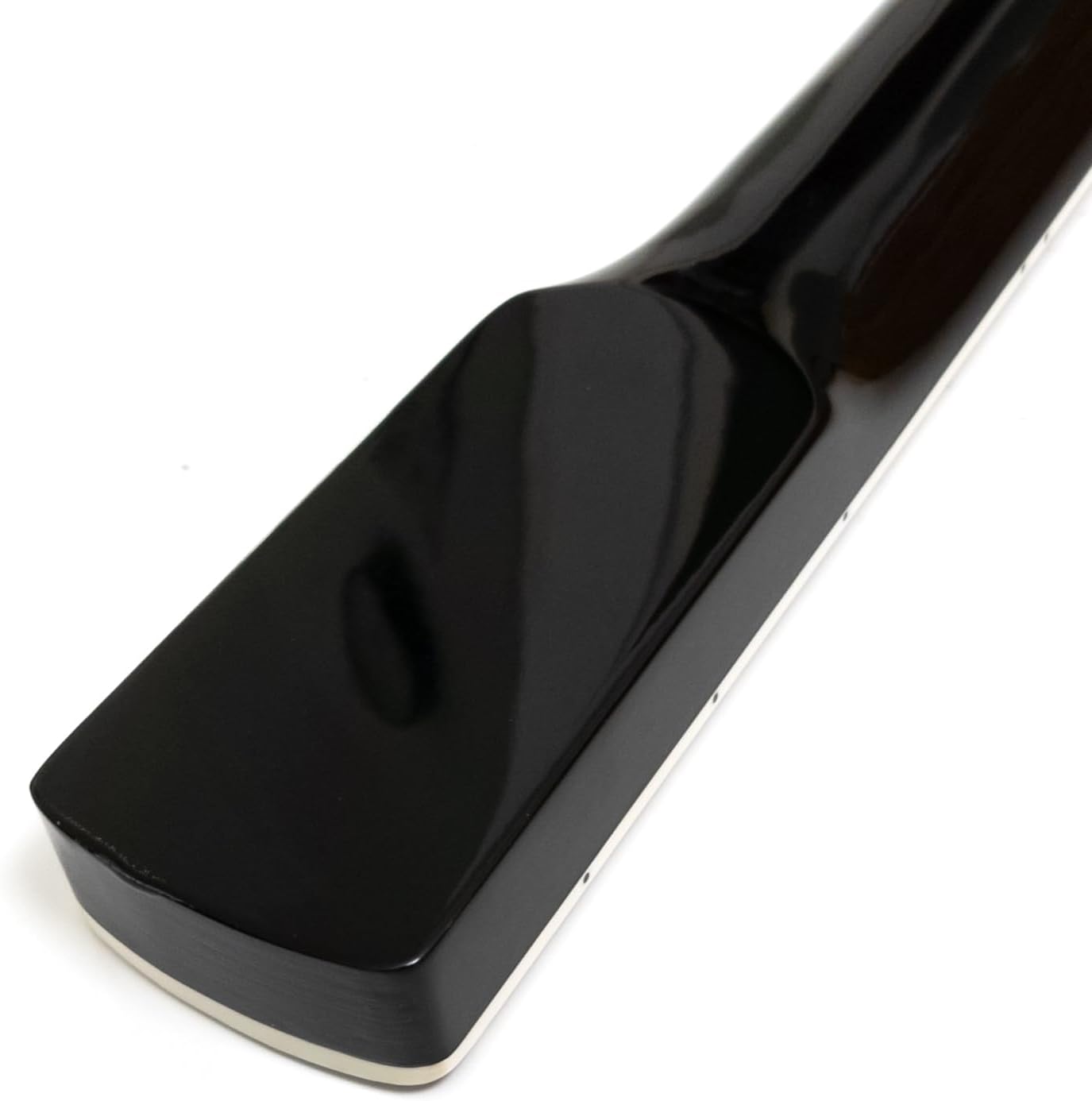 20 Frets 4-String Bass Maple Guitar Neck for Jazz Bass & Precision Bass, with Rosewood Fingerboard, Block Inlays, Black Gloss Finish, 38mm Nut