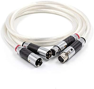 HiFi Pair XLR Cable Pure 7N OCC Silver-Plated Audio Cable with Top Grade Carbon Fiber XLR Plug (Length : 2m)