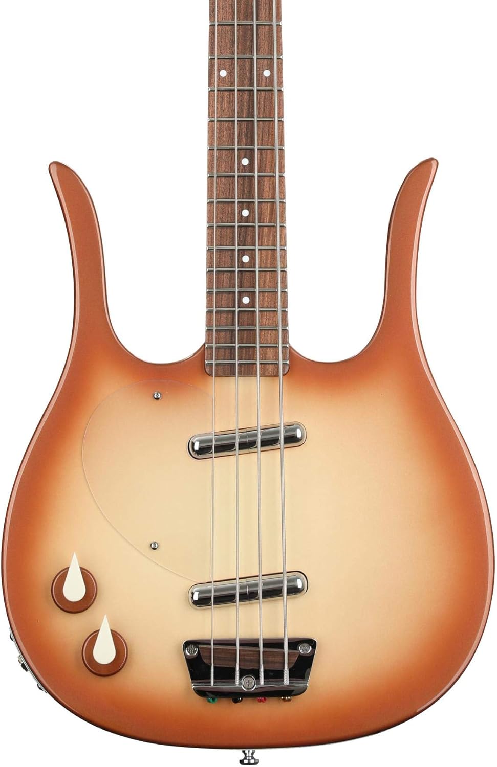Danelectro Longhorn, Left-handed Bass Guitar - Copper Burst