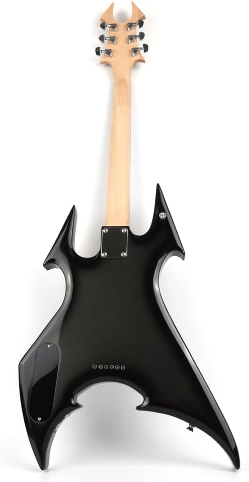 Fojill FHM-602 Solid Body Full Size Canadian Maple Neck Genuine Rosewood Fretboard Fingerboard Mahoghany Body Electric Guitar(Metallic Black)
