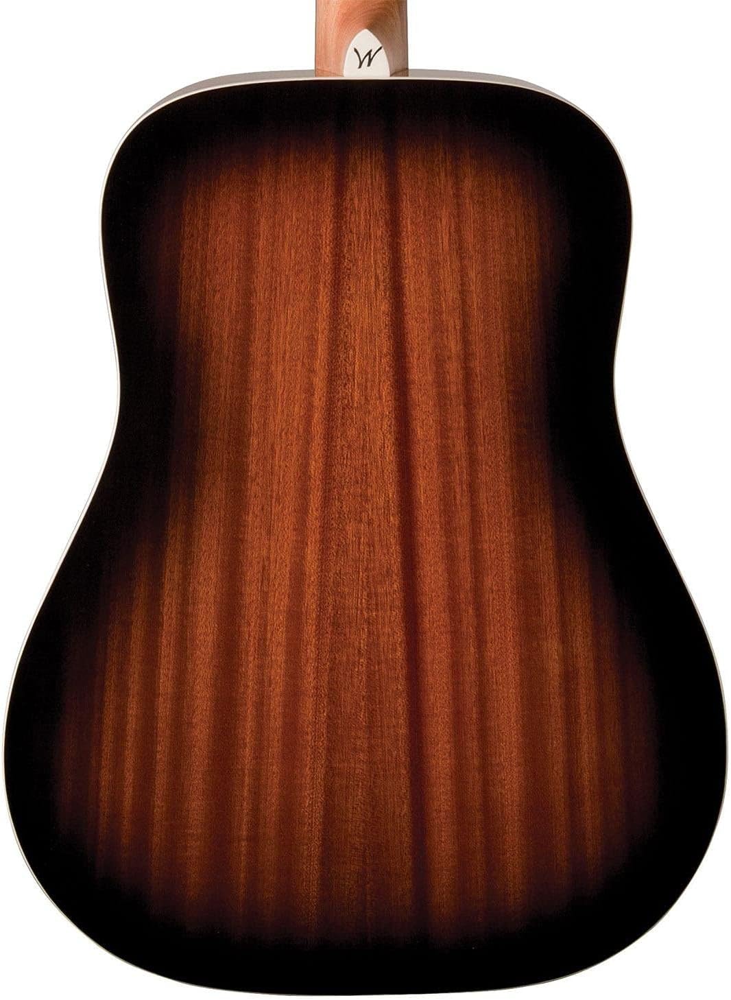 Washburn 6 String Acoustic Guitar, Right (WD7SATB-A)