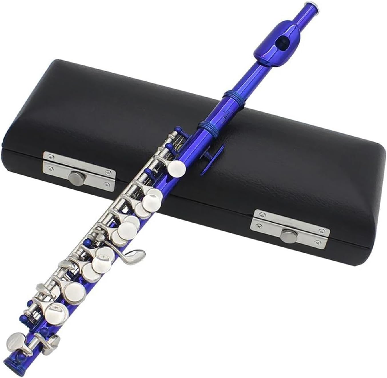 Piccolo 16 Holes With E Key Woodwind Half Flute White Brass With Leather Case