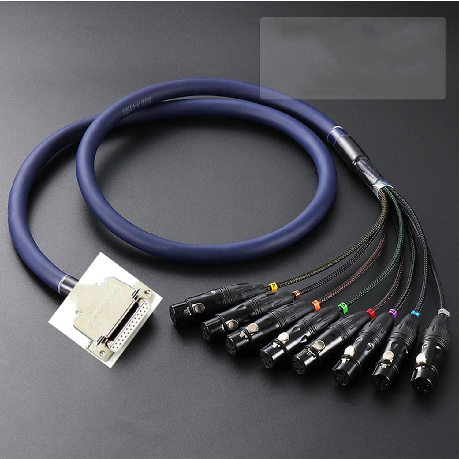 DB25 25 Pin Female to 8 XLR 3Pin Female Highly Shield Analog Audio Snake PVC Cable 1.5Meter