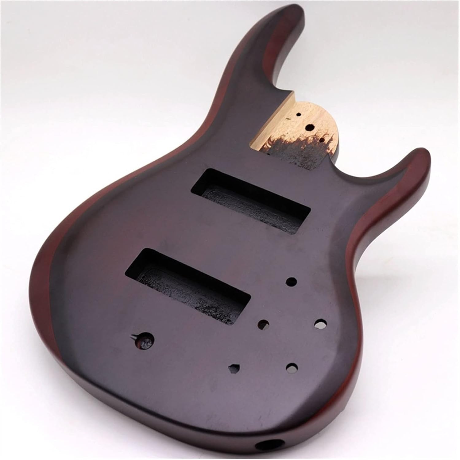 Electric Bass Guitar Body Okoume Wood with 24 Fret Guitar Neck DIY Guitar Kit