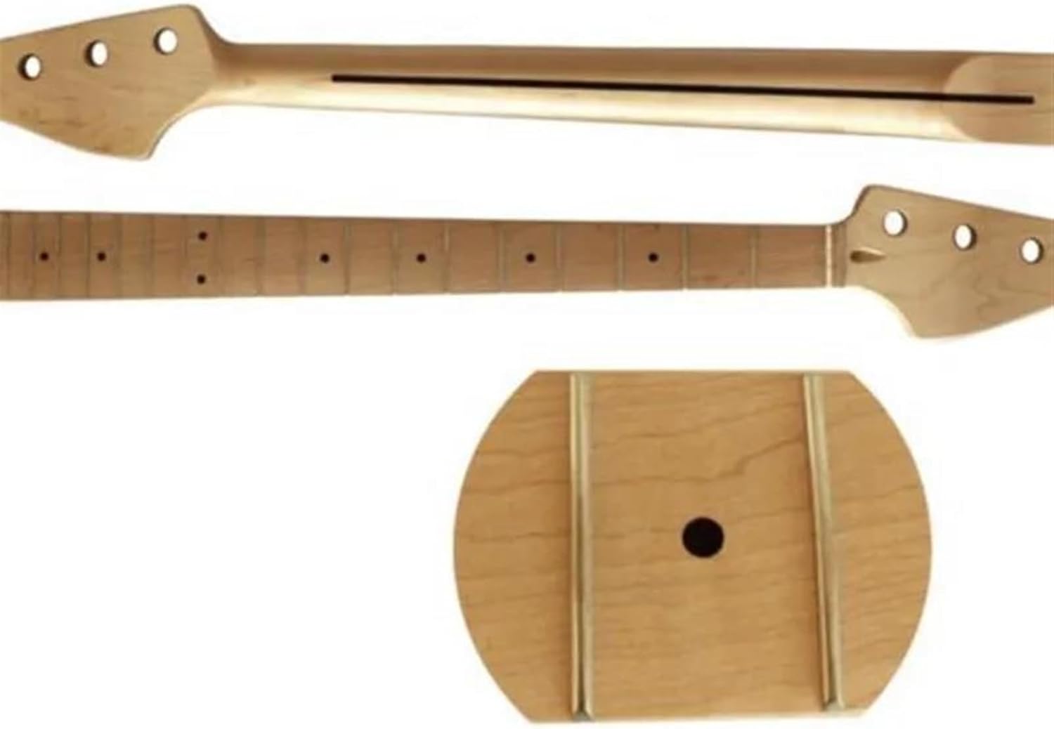 Replacement Guitar Neck 21 Frets Inlay Dots Maple 4strings Electric Bass Guitar Neck Musical Instruments Parts Accessories