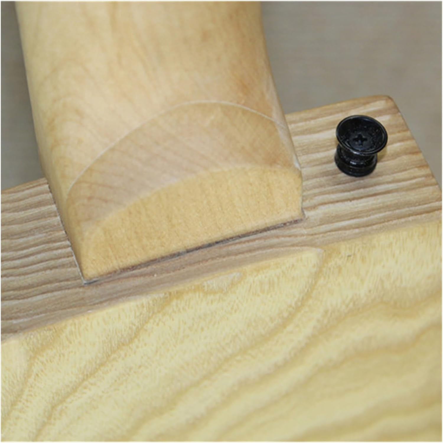 VENEKA Headless Electric Guitar Natural Wood Color Headless 24 Frets Electric Guitar with SSS Pickups Maple Fretboard Last 4 Frets Scalloped