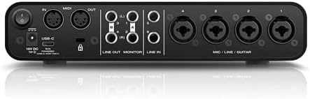 MOTU M6 6x4 USB-C Audio Interface with Studio-Quality Sound Bundle with Headphone, XLR Cables, and 6Ave Cleaning Kit
