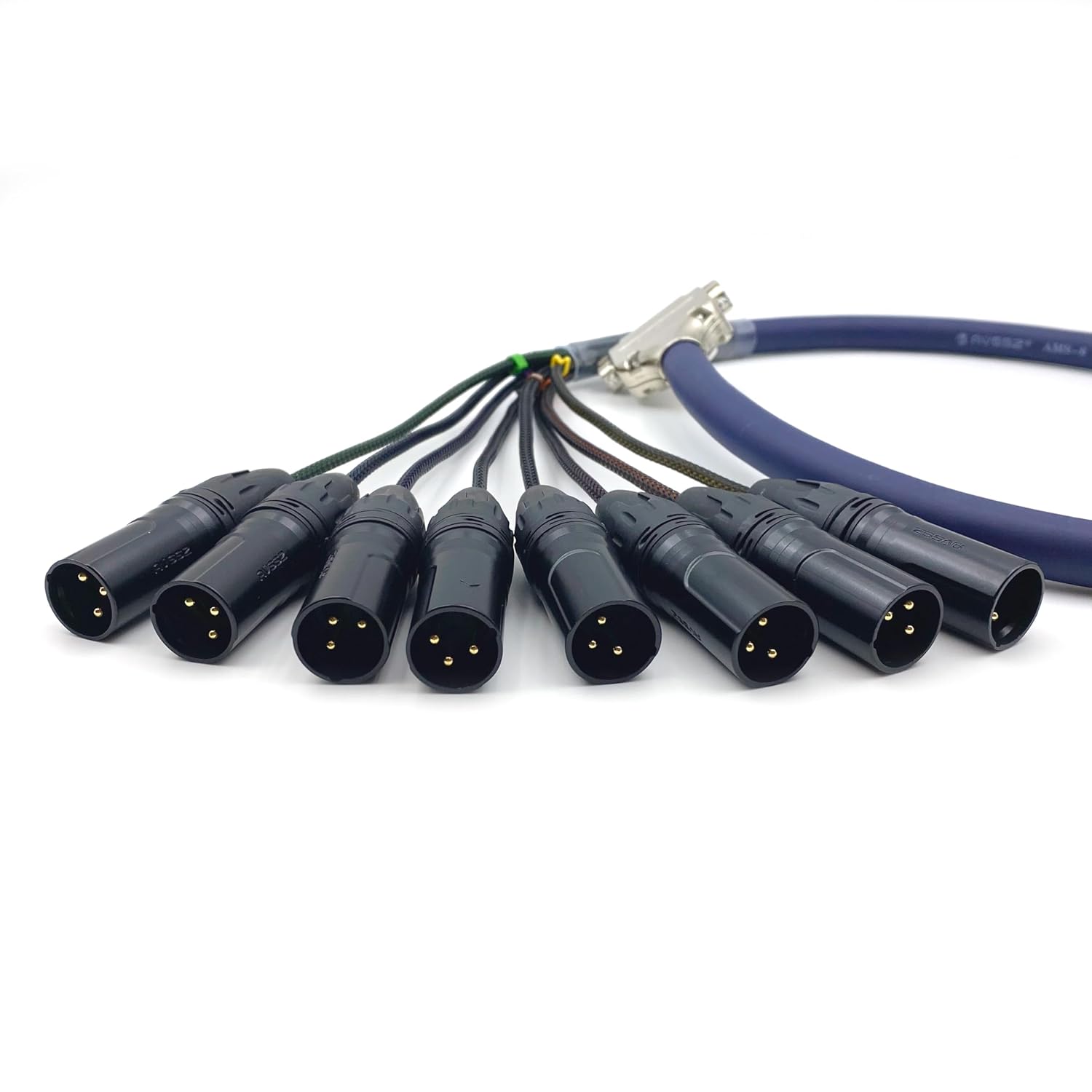 DB25 to XLR Male Snake Cable, DB25 Male to 8 Channel XLR 3Pin Male Balanced Snake Cable D-Sub Snake Cable Patch Bay Interface Modular Cable 1 Meter/3.28ft