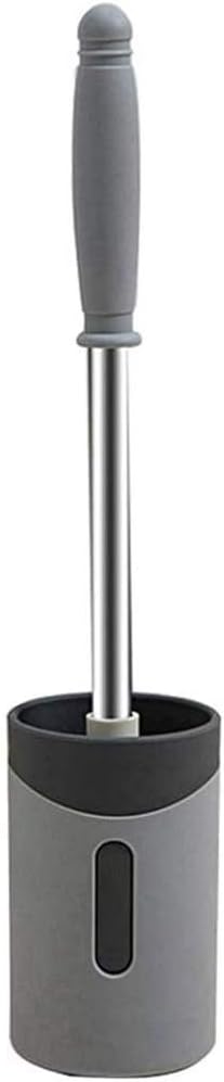 Simple Solid Color Toilet Brush Holder with Upgraded Length Stainless Steel Toilet Brush Handle, Suitable for The Home Décor