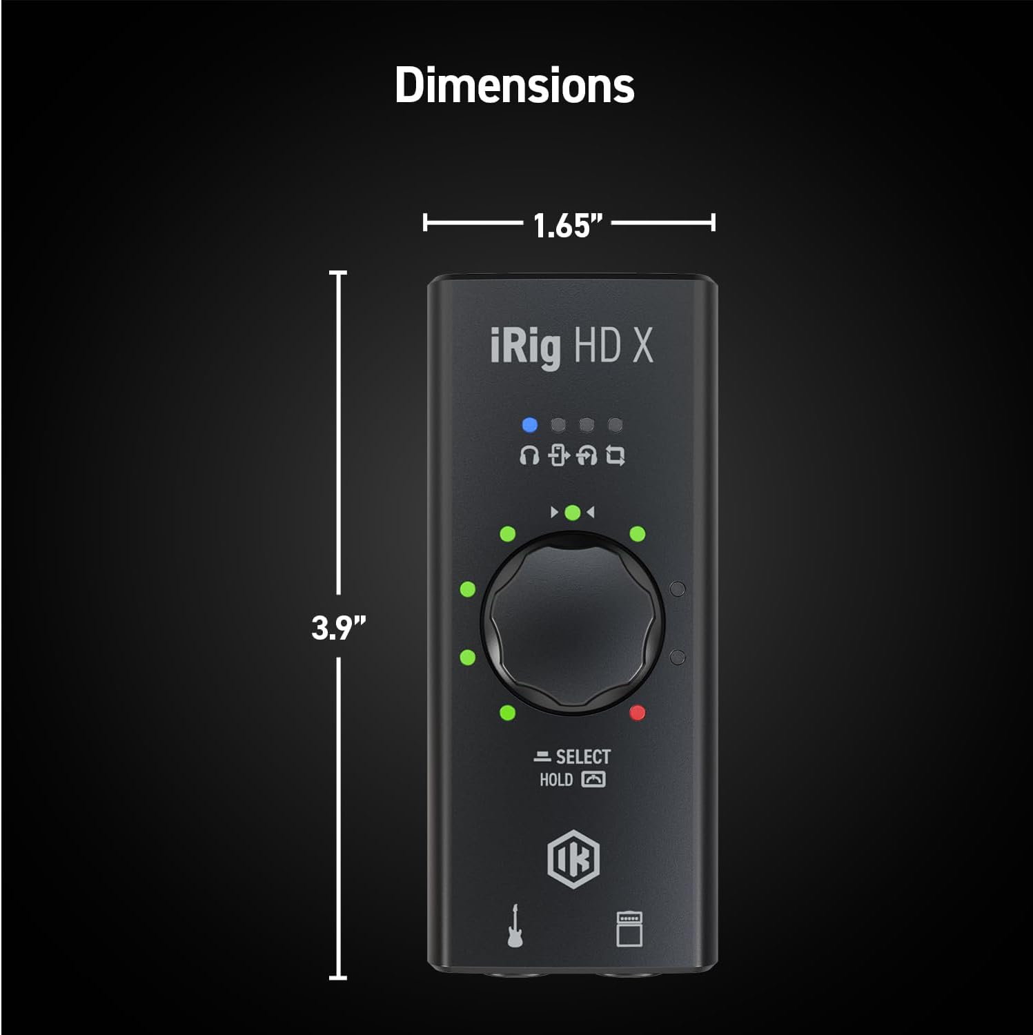 IK Multimedia iRig HD X Guitar Audio Interface - 96 kHz Music Recording, 24-bit, For iPhone, iPad, Mac, iOS, And PC With Lightning Cable, USB-C, Guitar Accessories, Recording Studio Equipment