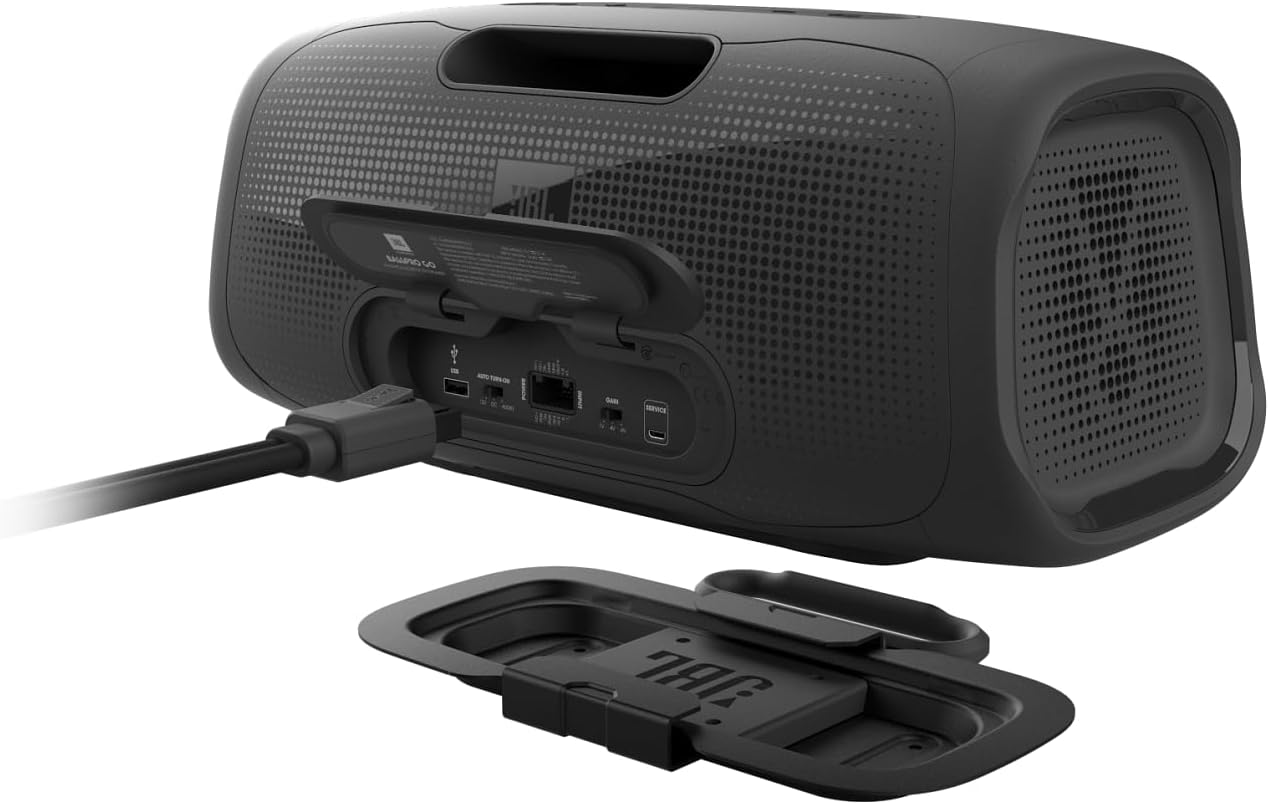 JBL BassPro Go V2 - in-Vehicle Powered subwoofer & Full-Range Portable Bluetooth Speaker, IPx5 Water Resistant, Built-in Rechargeable Battery (8Hrs) & USB Charging