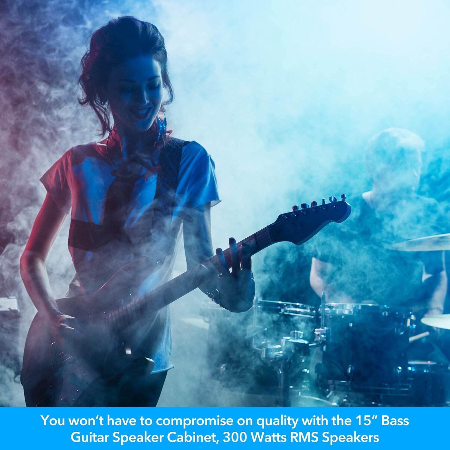 Seismic Audio Speakers 15” Bass Guitar Speaker Cabinet, 300 Watts RMS Speakers, 1 x 15